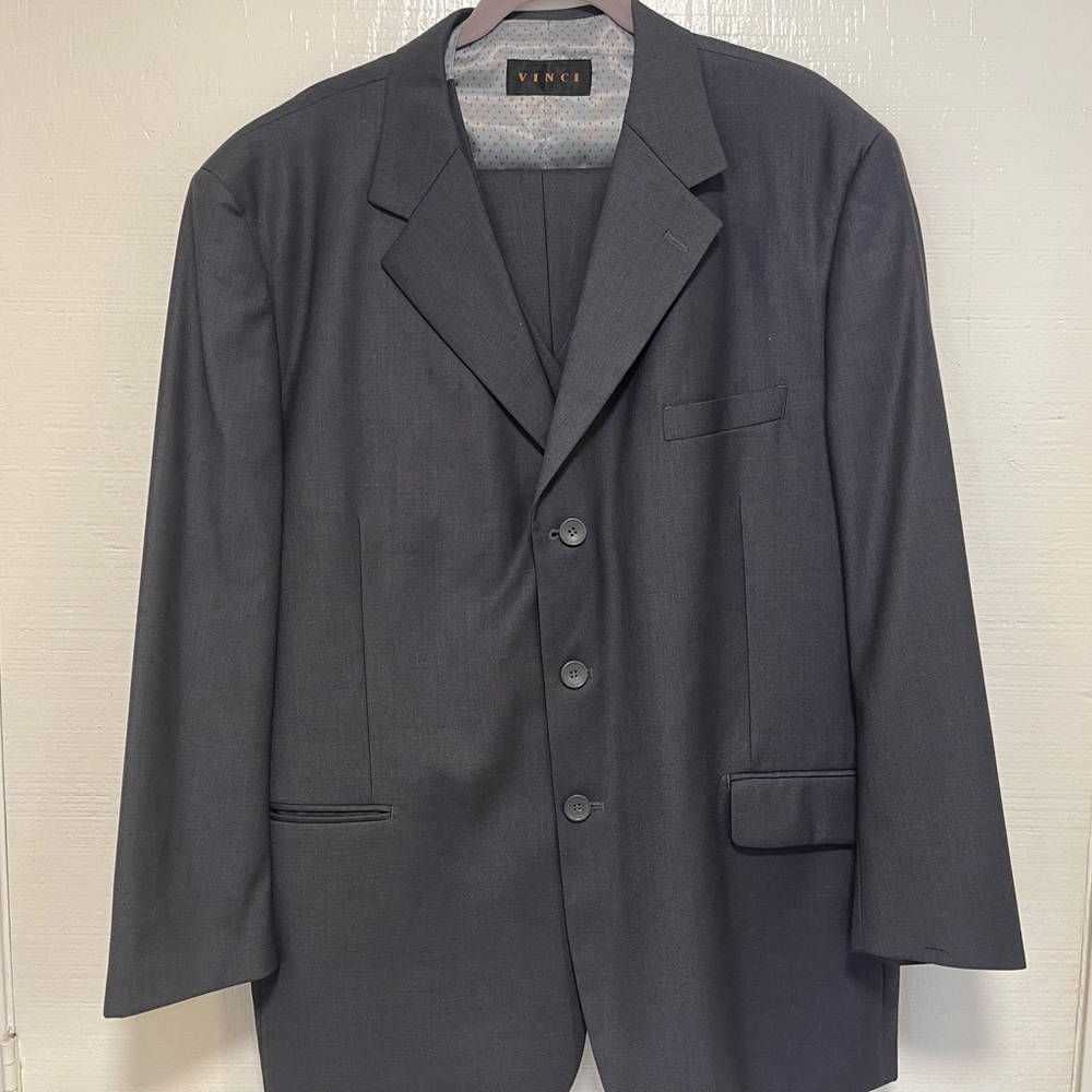 Grey three piece suit